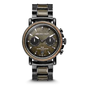 Military Stonewashed Steel Chrono 44mm