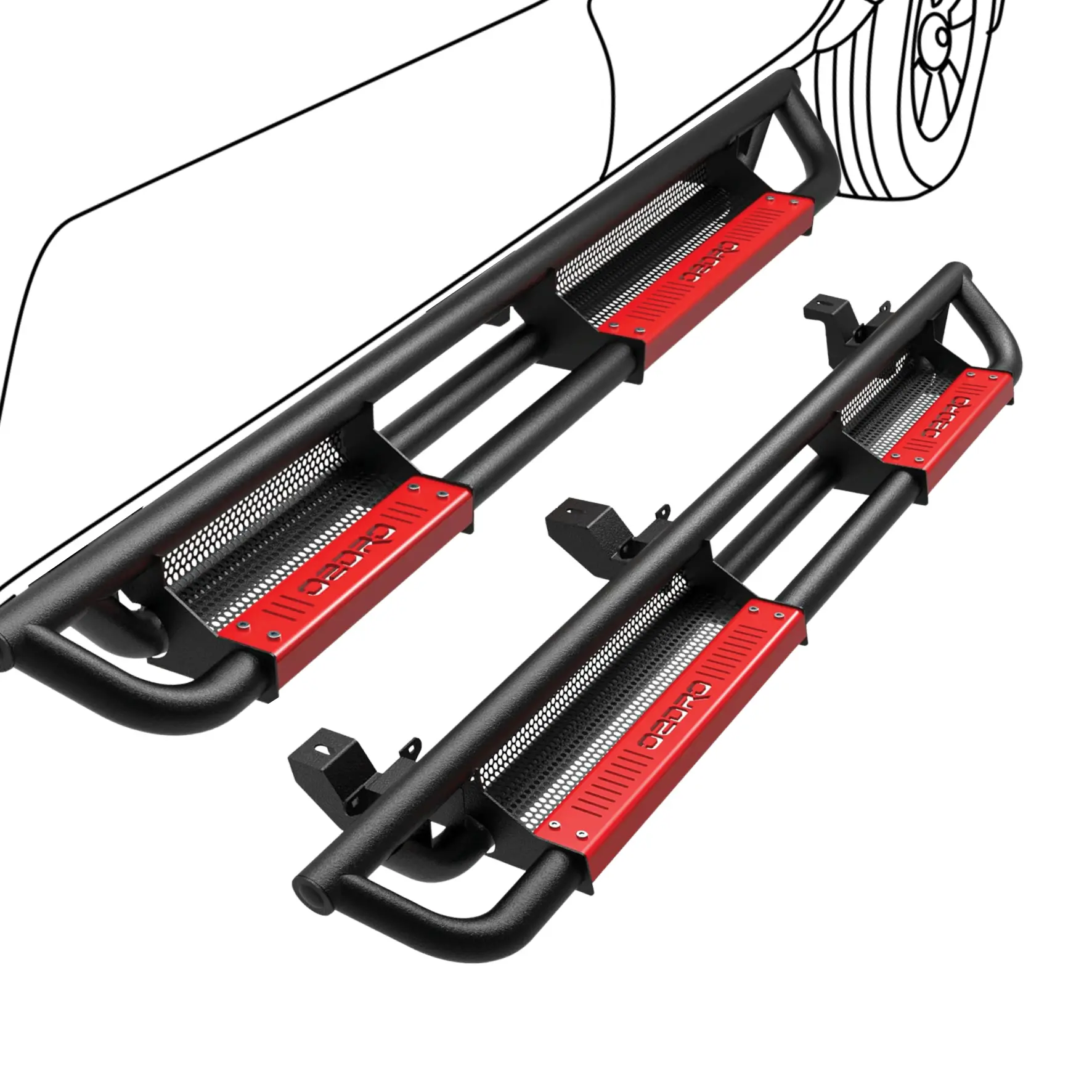 【fathersdaygift】OEDRO Running Boards 6inch Side Steps for 2007-2018 Jeep Wrangler JK JKU Unlimited 4 Doors Black Powder Coated Steel Two Stairs Power