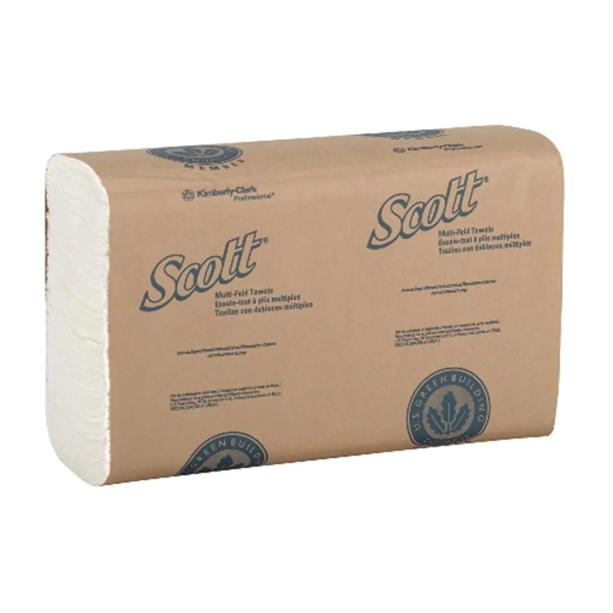 212 MAIN KCC 01804 Scott M-Fold Paper Towels - 9.3x9.4in White, 250-Count per Pack, 16-Pack Case, Gift-Ready Disposable Wipes for Household Use