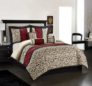 Bella 7-Piece Comforter Set, Cream, Patchwork