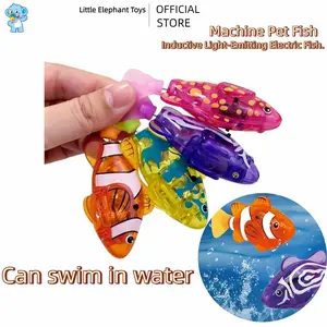 Electric Fish Bath Toy Water Sensor Simulation Swinging Glowing Fish Fun Gift Tamagotchi Fish Magic Machine Inductive Swimming Bath Toy Sensory