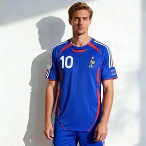 2006 World Cup France National Team Zidane #10 Home Blue Short-Sleeve Jersey