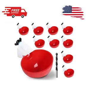 10PCS Chicken Waterer Cups, Large Automatic Chicken Water Feeder Cup