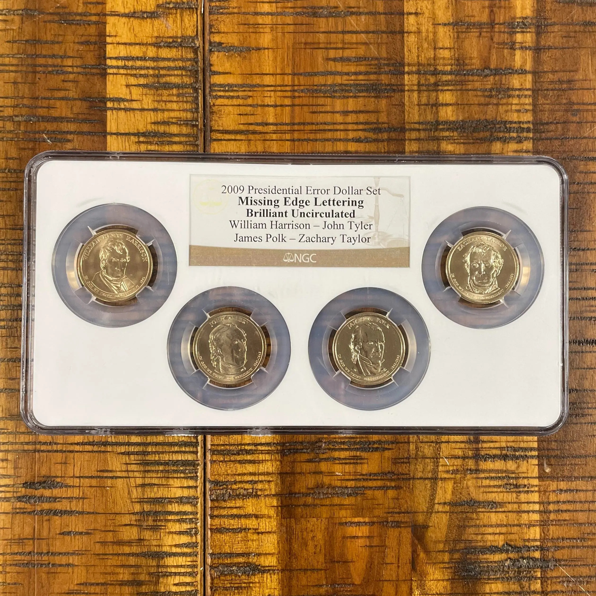 2009 Presidential Dollar Missing Edge Lettering Error Set