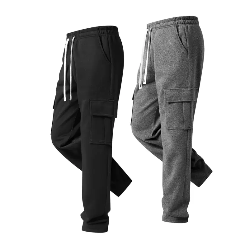 Men's Heavyweight Waffle Knit Sweatpants | Premium Cotton Blend Open Bottom Track Pants | Relaxed Fit Cozy Lounge Wear