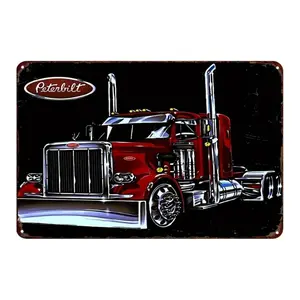 Vintage Truck Design Metal Sign, 8x12 Inch Retro Wall Art for Bar, Garage, Man Cave, Ideal Gift for Truck Lovers, Decor