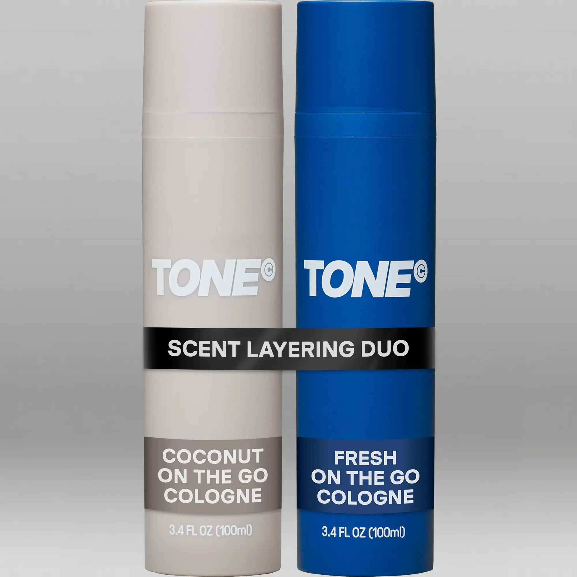 tone Men's Cologne 2-Pack Gift Set, Long-Lasting Coconut Vanilla & Fresh Fragrance Sprays for a Signature Scent, Non-Toxic & Dermatologist-Tested, Cologne Scent, Vanilla Scents