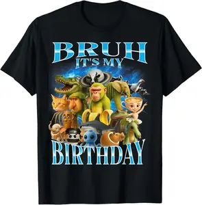 100% cotton Unisex Bruh It's My Birthday Funny Brainrot T-Shirt
