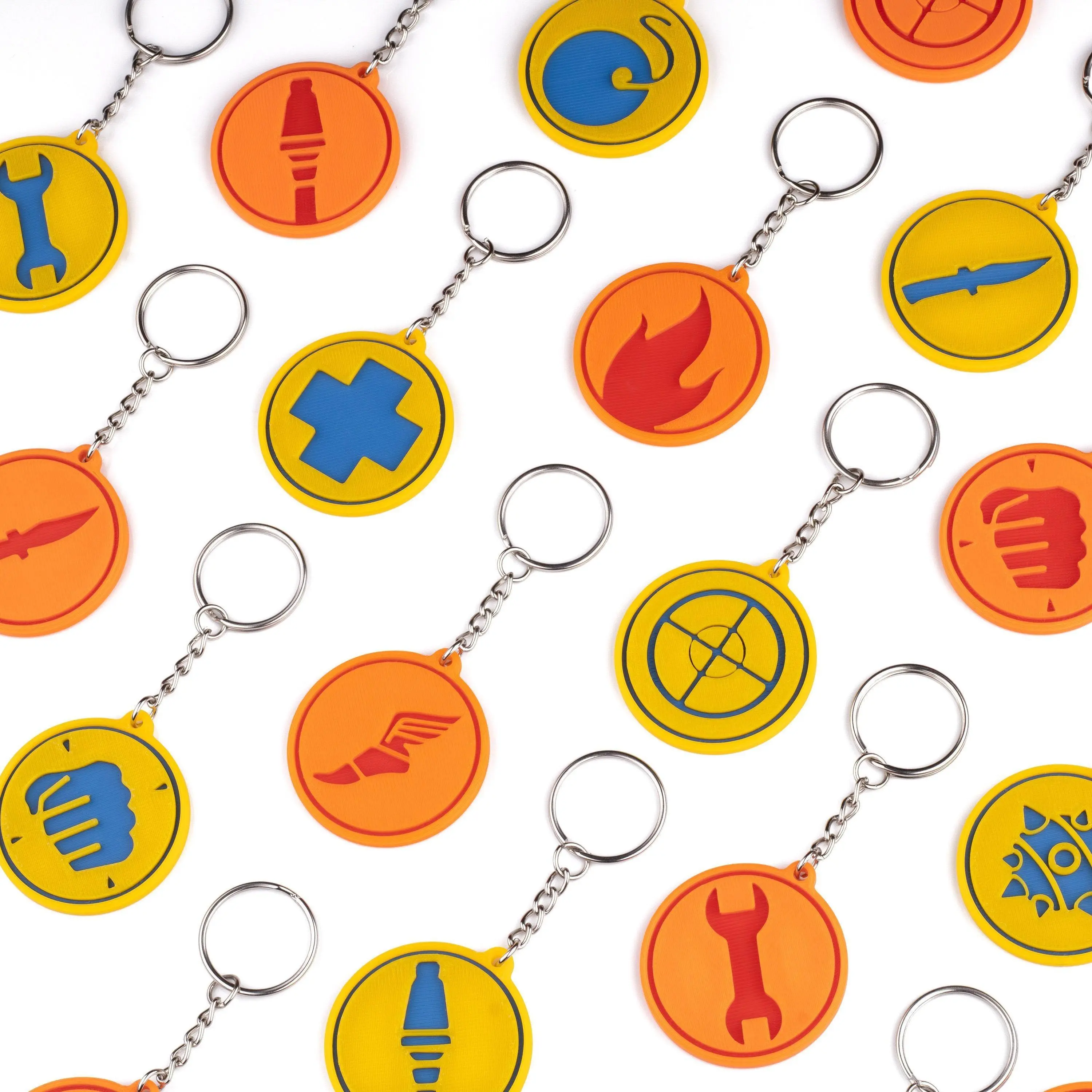 TF2 Class Emblem Keychain | 3D Printed Double-Sided Icon
