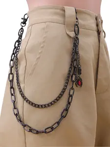European and American Fashion Blood Spider Pendant, Dual Layer Dark Style Waist Chain, Unisex Streetwear Accessory, Versatile and Trendy