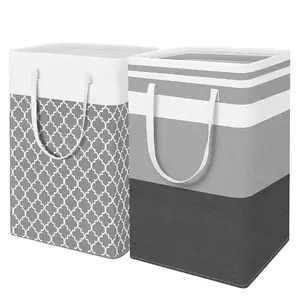 2-Pack Collapsible Laundry Basket, Waterproof Dirty Clothes Laundry Hamper, Durable Foldable Laundry Basket for Blanket, 75L Large Laundry Baskets Organizer in Laundry, Bedroom & Bathroom Room