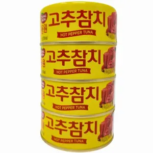 Dongwon Tuna in Hot Pepper Sauce with Vegetables, 150g (4 Pack)