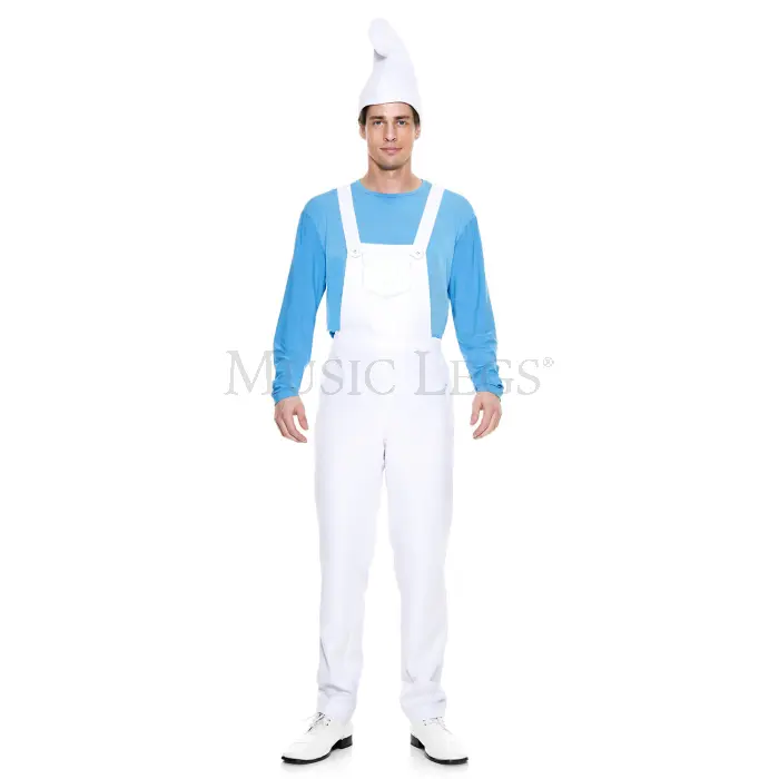 212 MAIN Dog & Cat 3-Piece Halloween Costume Overalls - Long Sleeve Shirt, Adjustable White Pants, Hat, Extra Large Pet Clothing, White Pants Overalls