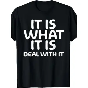 This is it Don't think too much "pattern t-shirt men and women-180gsm heavy solid color retro casual round collar short-sleeved t-shirt print design-humorous quotations casual clothing local warehouse delivery men's pattern t-shirt men's T-shirt Christian