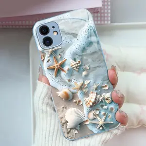 Summer Beach Vibe Seashell & Starfish Smartphone Case - Shockproof Glossy Casing for iPhone 11, Mobile Phone Accessories for Cellphone Protection