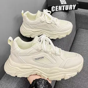 GGOR Men's Height Increase Sneakers - Platform Lift Shoes with Upper & Sole, Low-Top Breathable Mesh Athletic Footwear Suitable for Running, Casual Wear,, Dad Shoes for Height (Low-Cut Platform)