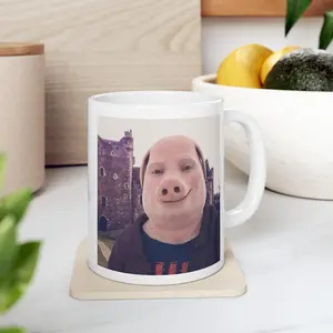 John Pork Funny Meme Mug 11oz 15oz Ceramic With Handle Perfect Gift Idea for Coffee Tea Hot Beverages