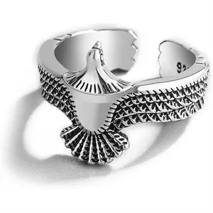 Adjustable Eagle Wings Ring Stylish Personal Jewelry