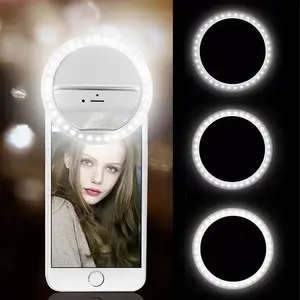Battery Selfie Light Ring Light LED Photographic Lighting Photo Lamps Video Light Photography Ringlight Photo for Phone Iphone Accessories Adjustable Portable Cellphone Smartphone