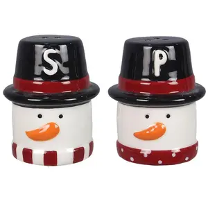 Young's Christmas Marshmallow Snowman Salt & Pepper Shaker Set