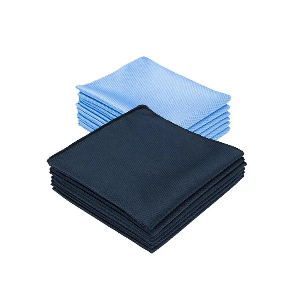 The Rag Company - Diamond Weave Glass & Window - Detailing Towels to Polish Mirrors & Chrome, Snakeskin Like Texture, Lint-Free, Streak-Free, 280gsm, 16in. x 16in, (6-Pack)