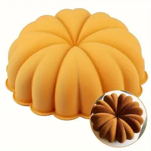 Silicone Round Cake Pan, 1 Count Non-stick Food Grade Silicone Baking Mold, Soft and Easy To Release Mold for Gelatin, Bread, Jelly, Chiffon