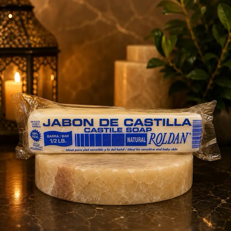 Castile Soap, 1/2 LB Natural Bar Soap for Daily Skin Cleansing