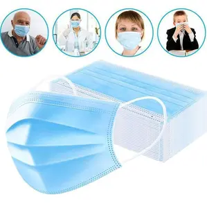 50 Pack 3 Ply Disposable Face Mask Non Woven Mask with Ear Loop