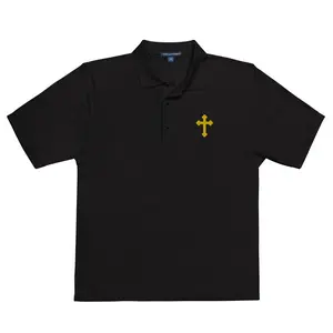 Embroidered Cross Premium Polo Shirt