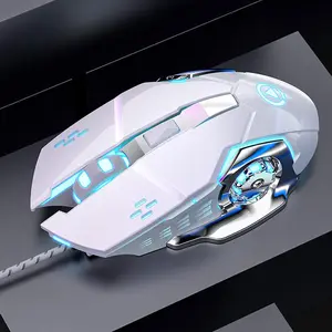 Wired Gaming Mouse, Gaming Mouse with Light, Portable Gaming Mouse for Gamer, USB Wired Gaming Mouse for Game Room, Office, Home, Gaming Accessory