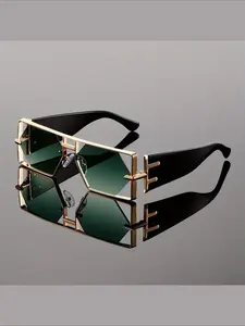 GIGULA Fashion accessories for women: large-frame hollow glasses, plastic material, fashionable and cool.