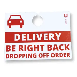 JOEZZY Delivery Driver Car Sign Be Right Back Dropping Off Order Picking Up Order Clear Communication Tool for Easy Pickups & Dropoffs Ideal for Delivery Drivers - Decoration