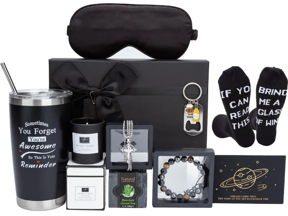 Birthday Gifts for Men Premium Gifts Baskets for Him Gifts Basket Ideas Set Thank You Gifts Man Retirement Gifts Father Birthday Presents for Dad Husband Boyfriend Box Christmas Gifts Baskets