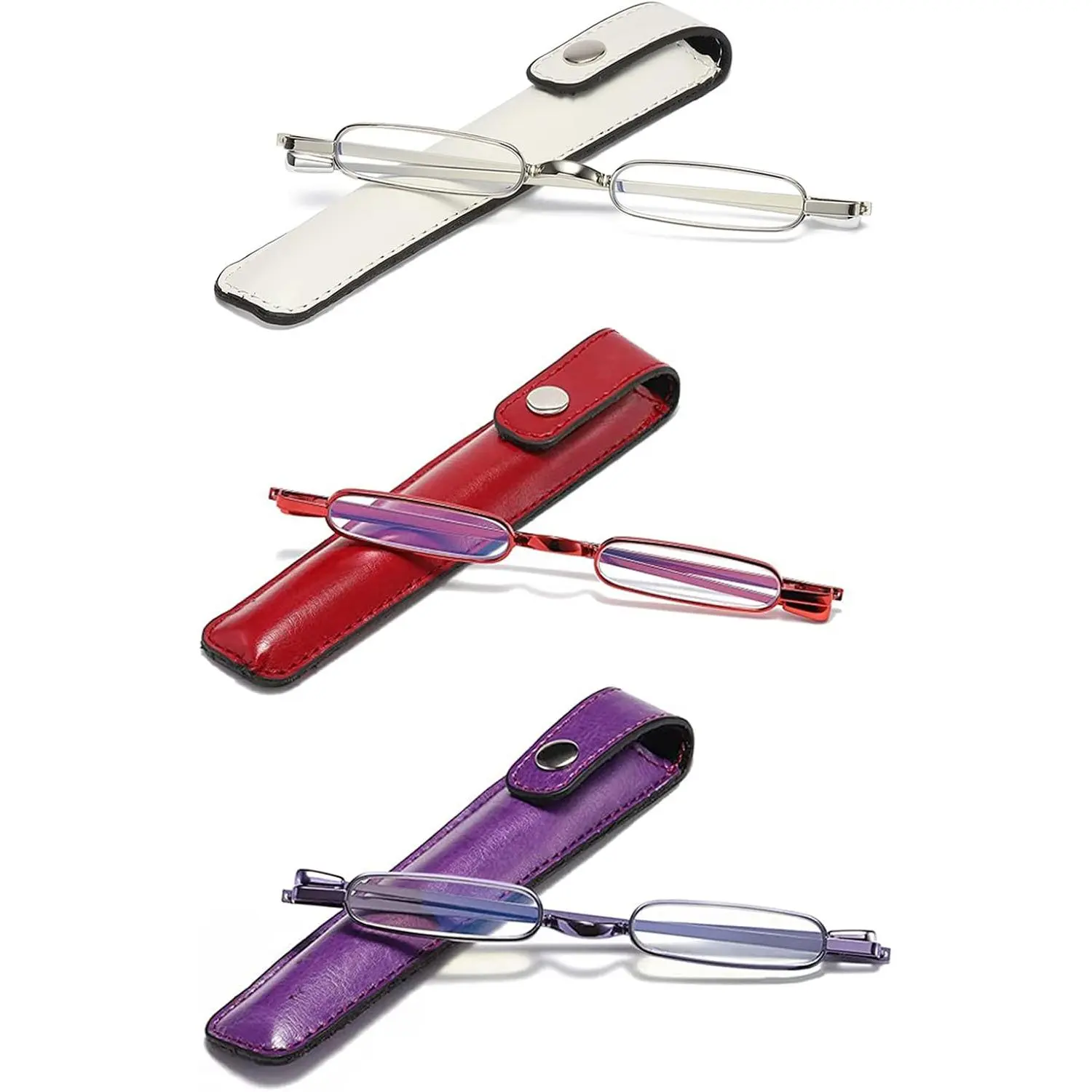 3 Pairs(purple/Red/Silver)