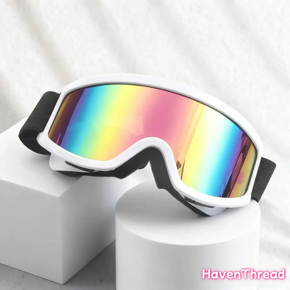 Large Frame Ski Goggles - Edgy Sports Eyewear for Men, Resin Colored Lenses, Sponge Anti-Collision Design, Anti-Glare Protection for Outdoor Snowboarding