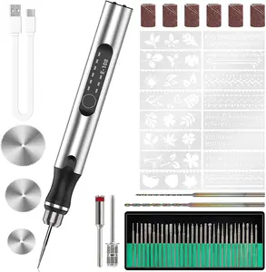 Defabee Electric Engraving Pen with 34Bits, Ultimate Cordless Portable Tool for Artists & Diyers, USB Rechargeable Engraving Machine for Jewelry Wood Glass Carving
