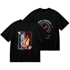 Anime My Heroo Academia Todoroki Shoto Graphic Tee - Anime Manga Short Sleeve Streetwear T-Shirt