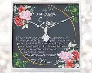 Regalo Para Mi Suegra, Spanish Mother-In-Law Gift from Daughter-In-Law, Nuera A Suegra Cumpleaños De La Suegra, Suegra Necklace Gold Accessories