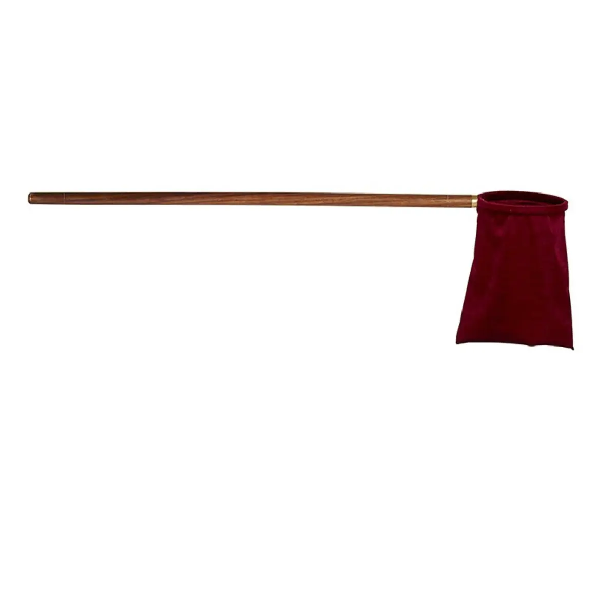 Sudbury F4302 Velvet Offering Bag, 10x11.25 in, with 30 in Long Wooden Handle