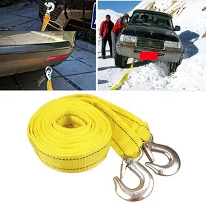 Heavy-duty 3-ton traction rope, car trailer rope Thickened off-road vehicle Truck pull rope Traction hook Trailer with household trailer hook Emergency tool Car Accessories