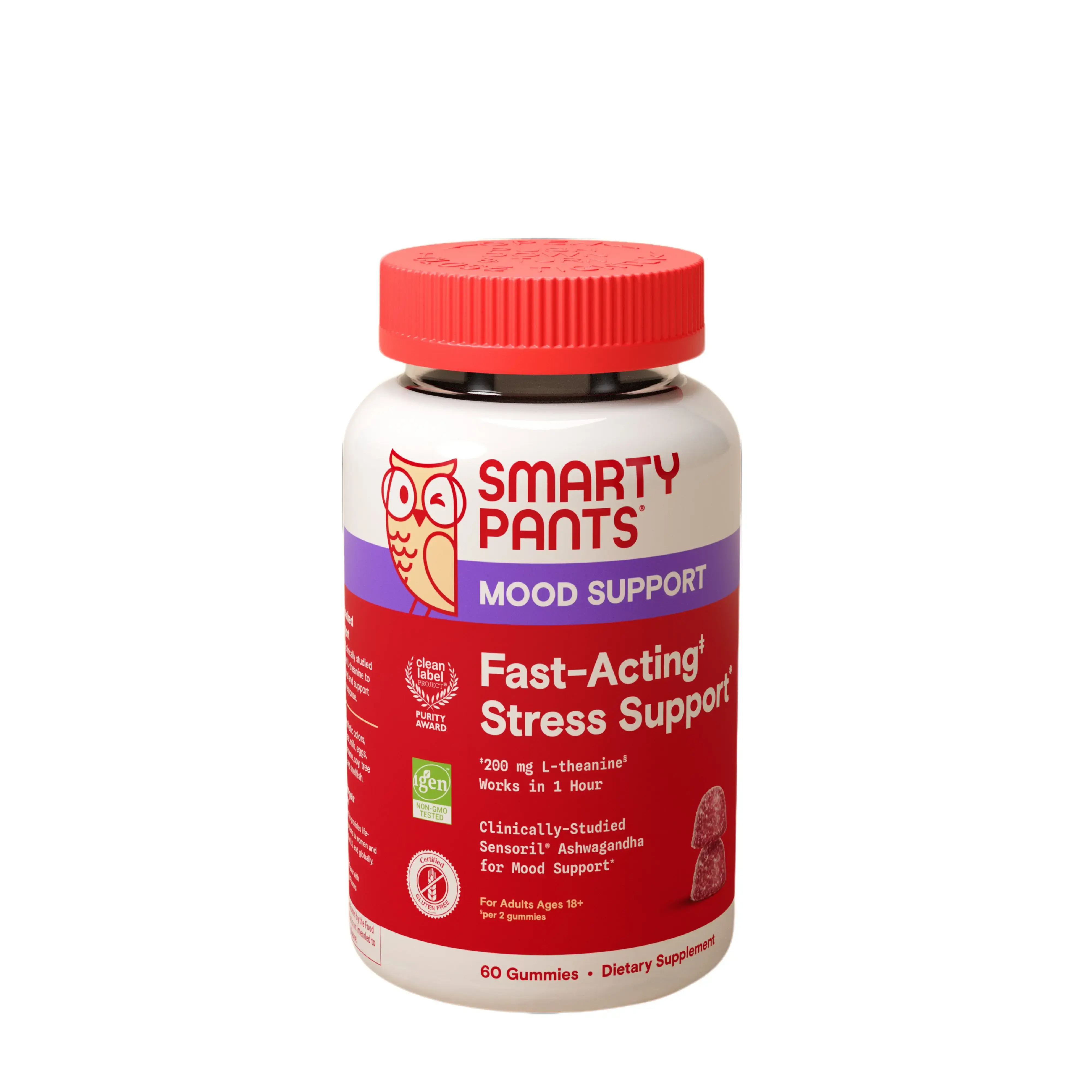 SmartyPants Adult Fast-Acting Stress Support, L-Theanine and Ashwagandha, 60 Gummies SmartyPants Adult Fast-Acting Stress Support, L-Theanine and Ashwagandha, 60 Gummies