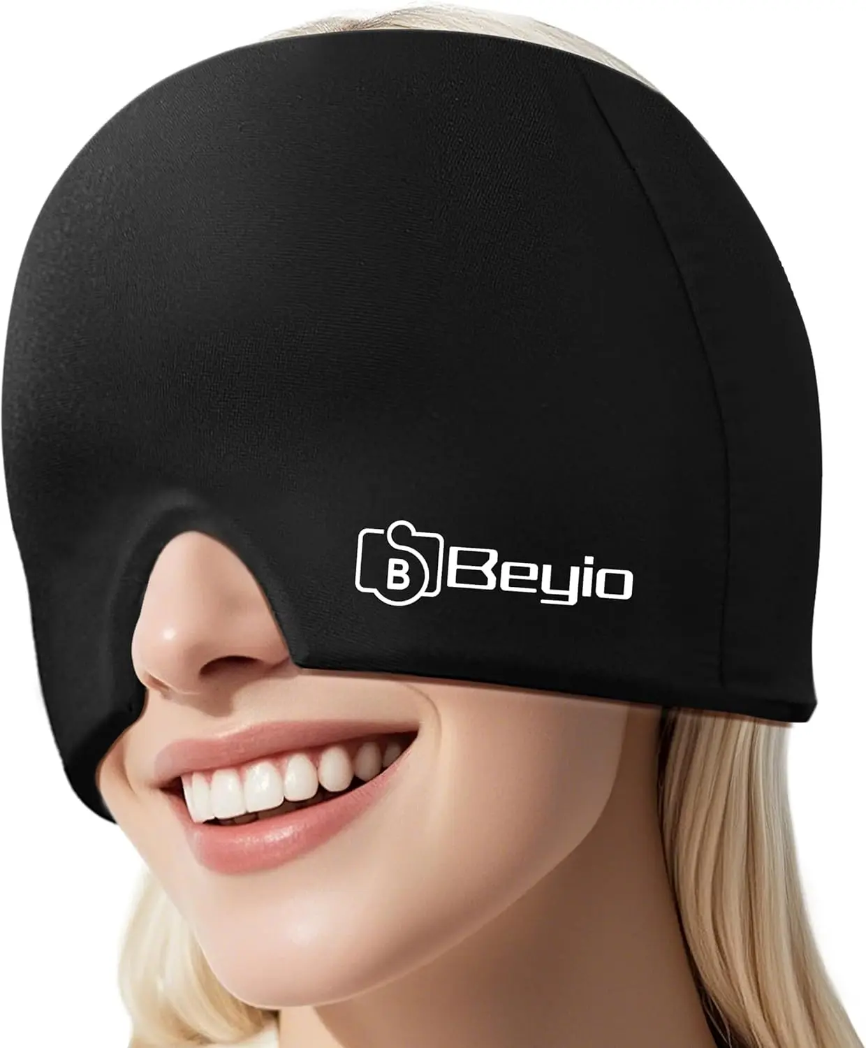 Migraine Headache Relief Cap, Gel Ice Head Wrap for Tension and Stress Relief, Suitable for Home breaks, before sleep, office