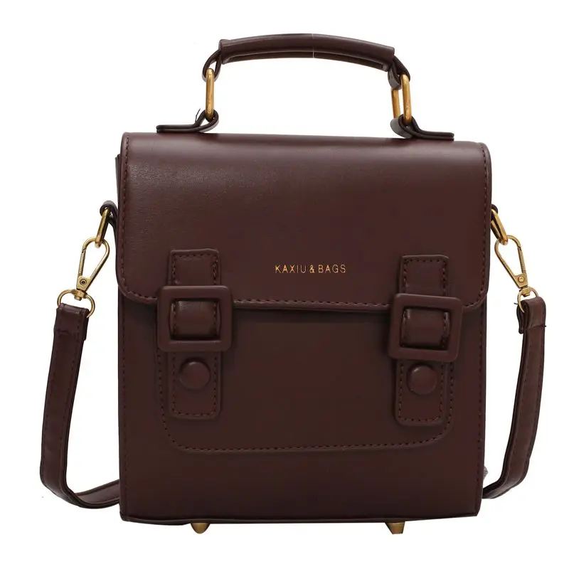 PU Leather Functional Storage Messenger Backpack - Casual Synthetic Vintage College Bag for Students, Multi-Way Crossbody with Retro Charm