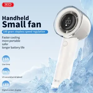 Portable Handheld Turbo Fan, Speed(1-100) Adjustable Turbo Mini Fan,3000mAh Battery Rechargeable Personal Fan ,Digital Display,Gifts for Women Men Travel/Camping/Outdoor