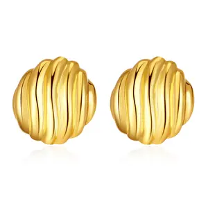 Aprilery Earrings Trendy Vintage Shell Geometric Stud Statement Earrings Hypoallergenic Dupes Jewelry for Women Gifts