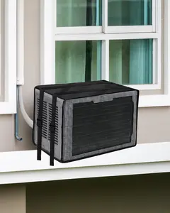Mesh Window AC Cover, U-Shape Air Conditioner Outdoor Unit Cover,   with Drip Cushion, Reduce Noise (17W x 12D x 13H)