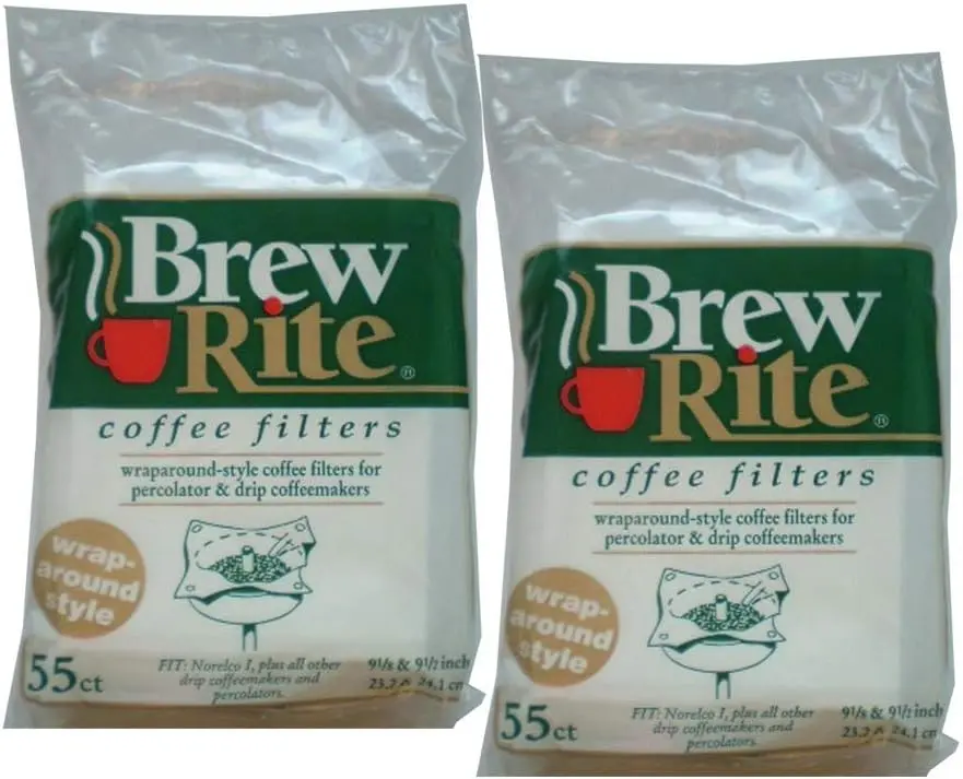 Brew Rite Wrap Around Percolator Coffee Filter 55 Ct (Pack of 2)
