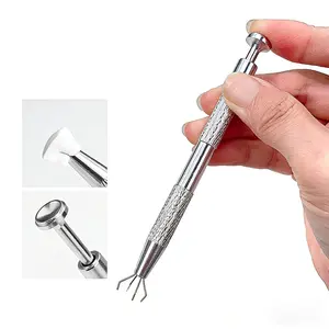 Piercing Tager Ball Grabber Tool Stainless Steel Pearl Grabber Pick Up Tools Prong Holder for Changing Jewelry Diamond Claw Tweezers Piercing Assistant Pen
