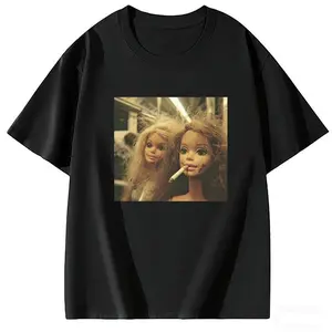 Fun printed design unisex loose-fitting crew neck T-shirt, high-quality print, casual, comfortable, and breathable, suitable for everyday wear for both men and women in street fashion.015