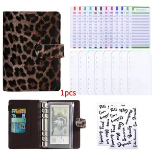 New Leopard Print A6 Notebook, Receipt Storage Binder, Financial Accounting Journal, Cash Budget Planner, Diary Organizer, Leopard Pattern